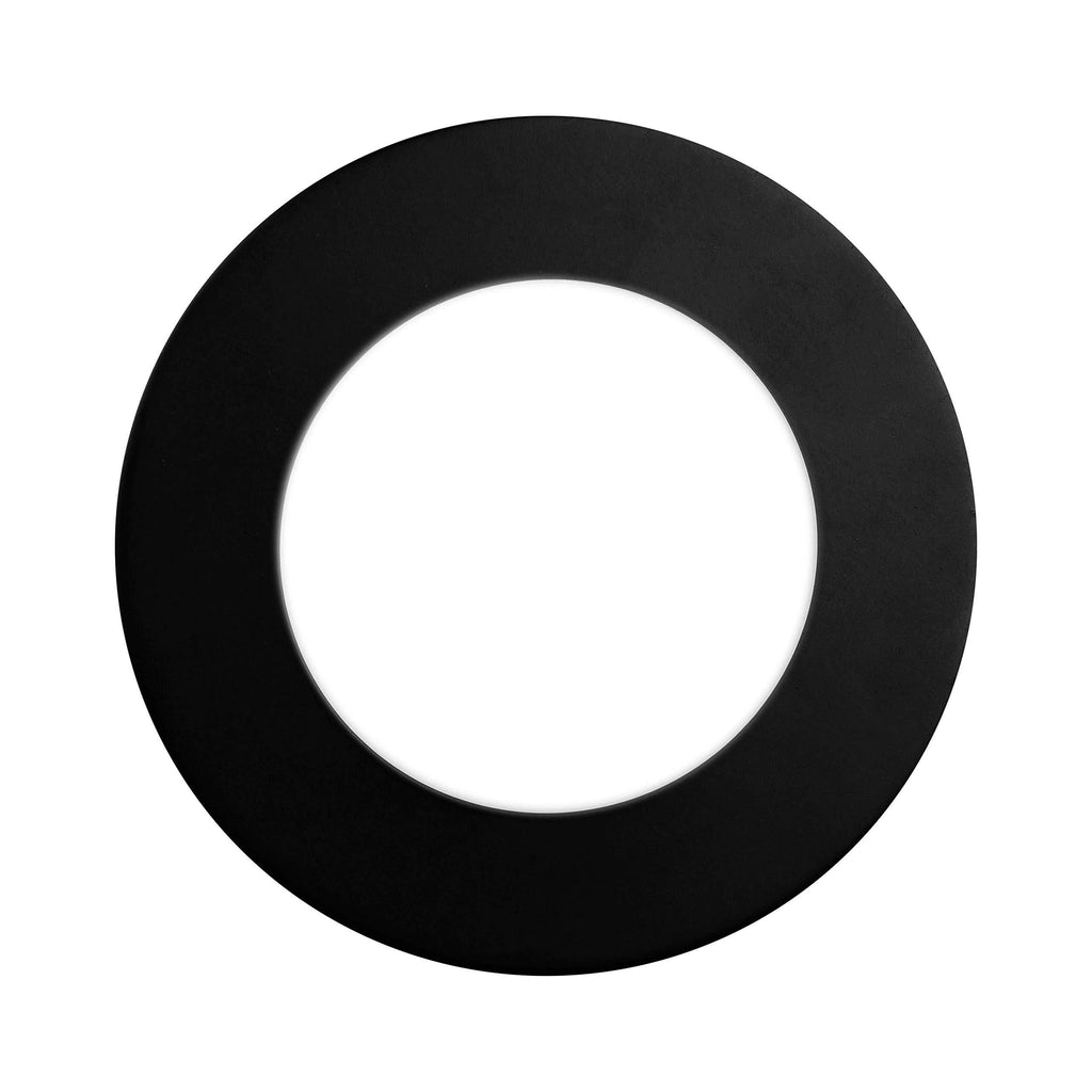 NICOR Lighting DLE4-TR-BK LED Downlight Faceplates, Black