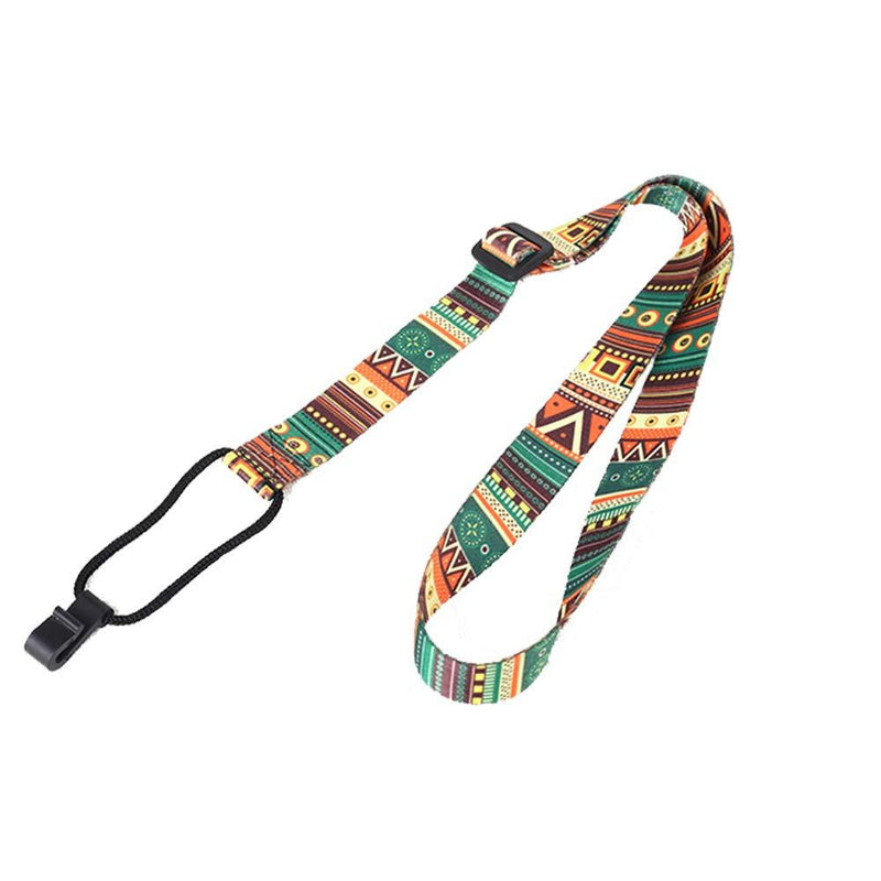 YOLOPARK Retro Ethnic Style Printed Adjustable Ukulele Strap with Hook, Thermal Transfer Ribbon Neck Strap Suitable for 17" 21" 23" 26" Ukulele