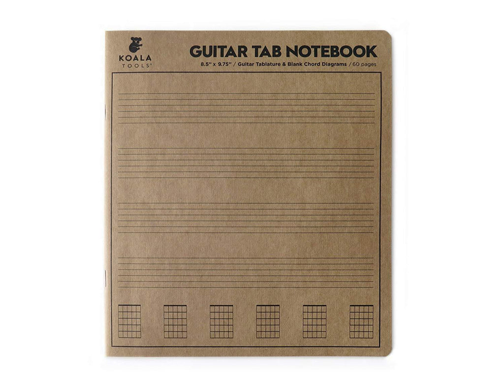 Koala Tools | Guitar Tablature - Guitar Tab Notebook (1 Book) | 8.5" x 9.75" 60pp. - Blank Paper, Sheets for Music Chord Notation 1