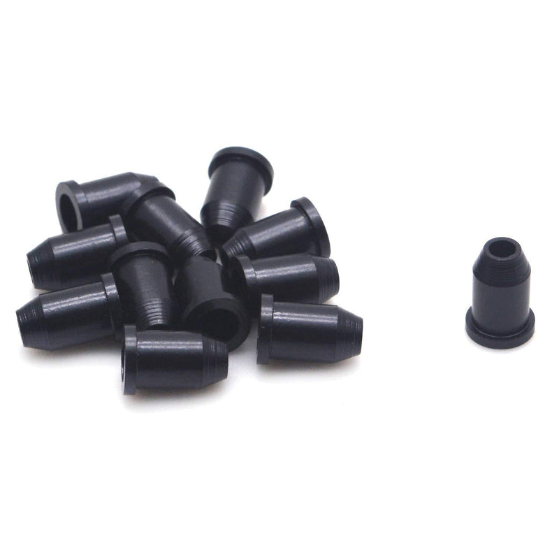 FarBoat 12Pcs Guitar Ferrules Through-Body String Mounting Ferrules for Guitar Replacement(Black) black