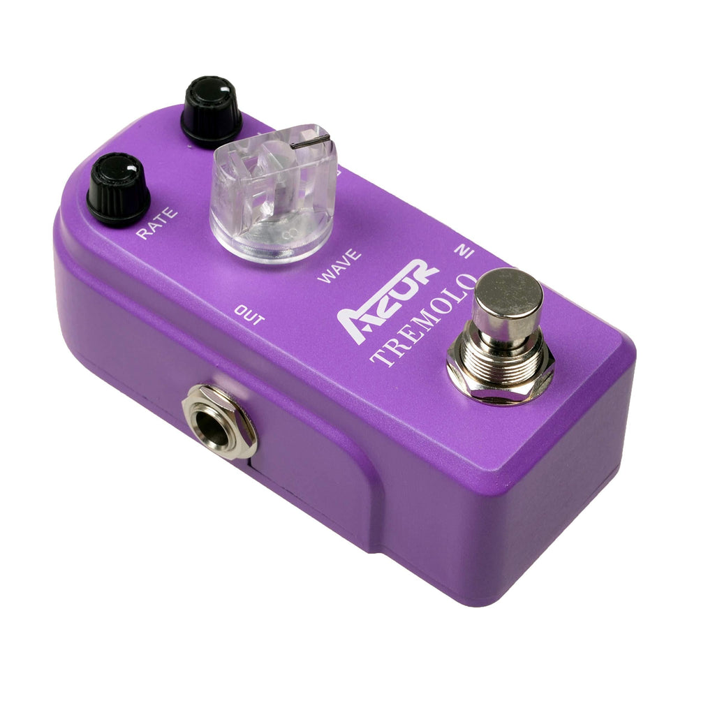 AZOR Mini Pedal Tremolo Classic Guitar Effect Pedal with True Bypass Super Mini
