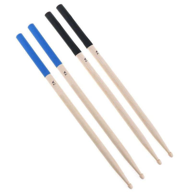 YiPaiSi 2Pcs 7A Maple Drumsticks, 7A Maple Drum Sticks, 7A Wood Tip Maple Drumsticks, Maple Wood Drum Sticks for Students and Adults (Blue)