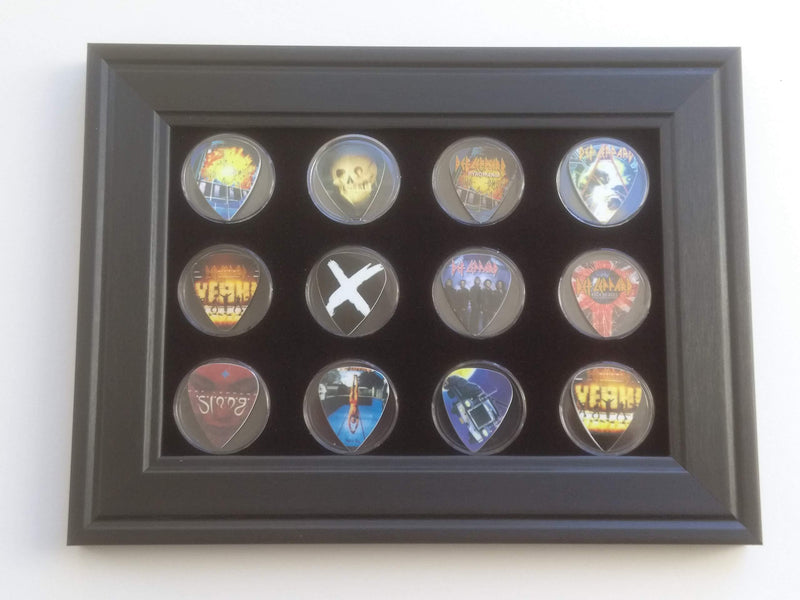 Black Display Frame for 12 Guitar Picks (Not Included)