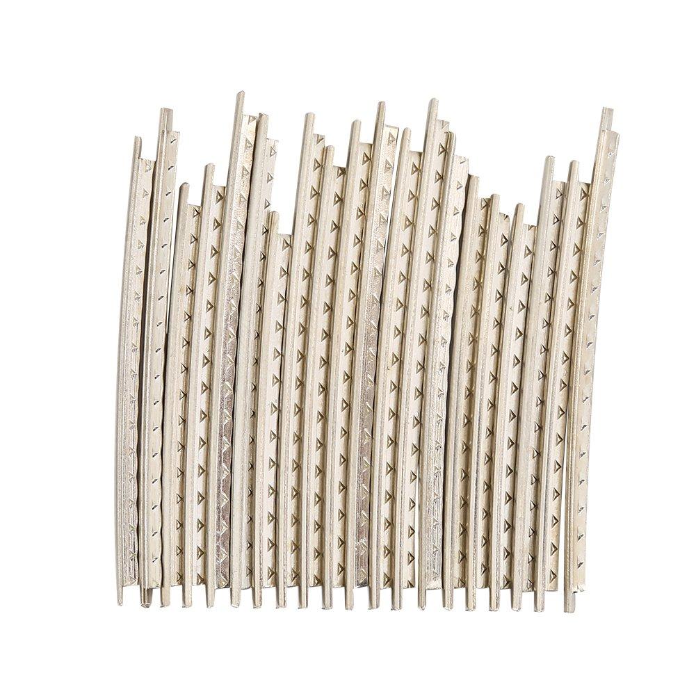 Bnineteenteam 20Pcs Guitar Fret Wire Set White Copper 2.0mm Fret Wire for Folk Guitars