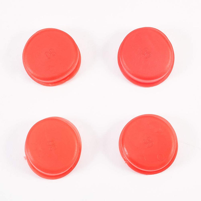 Fielect 100Pcs Hold Plugs, 25mm Hole Plugs PVC M30 Round Head Threaded Hole Stoppers Waterproof Tapered Caps Red