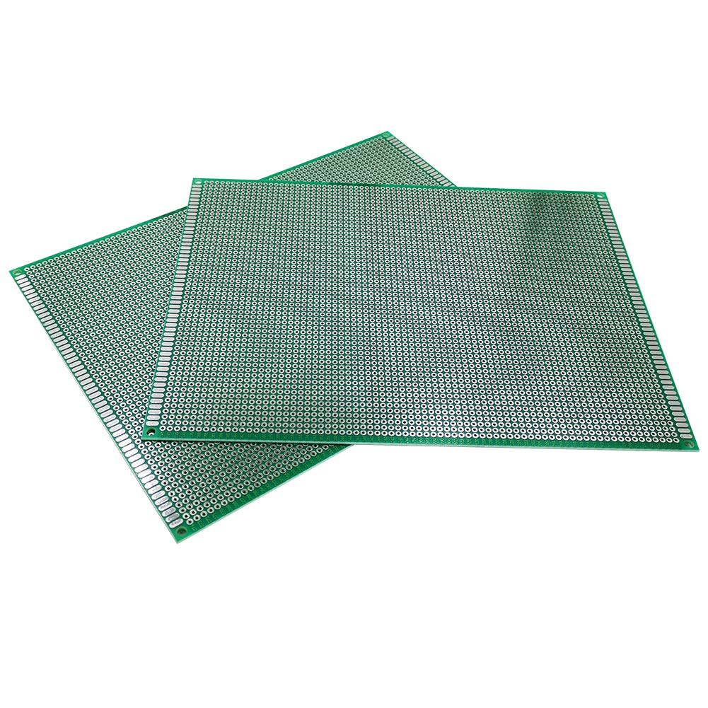 YUNGUI 15 X 20CM PCB Protoboard,2 Pieces DIY Prototype board Soldering and Electronic Printed Circuit Board 15x20 Cm (B)