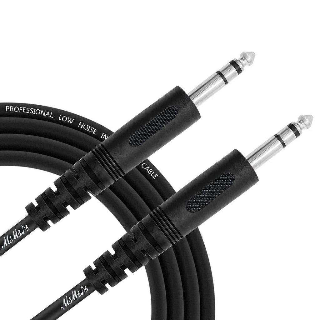 [AUSTRALIA] - Guitar Cable, MIMIDI 10 Feet Guitar Patch Cord 6.35mm Balanced Stereo Audio Cable for Studio Monitor,Mixer,Speaker/Receiver（Black） 