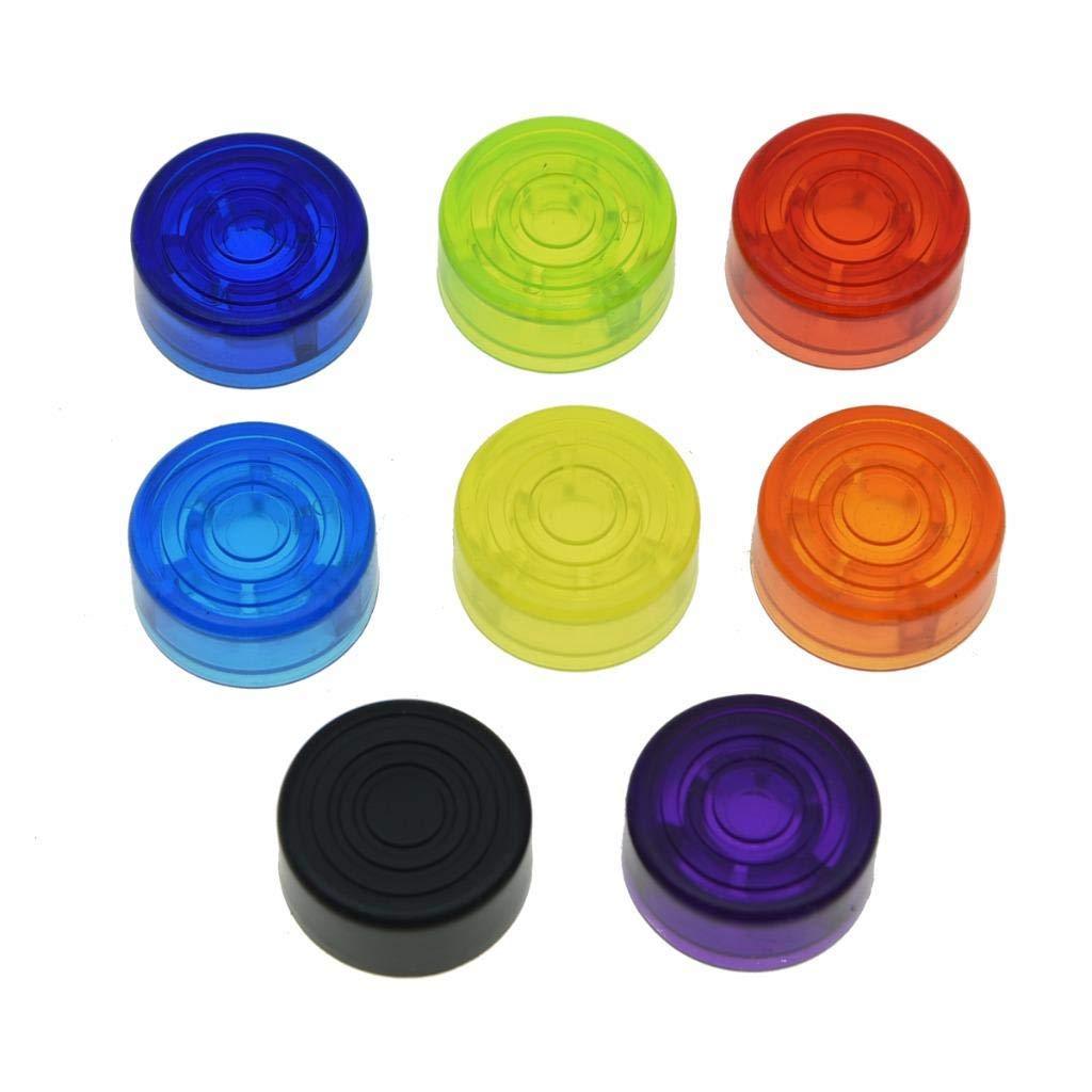Dopro Guitar Effect Pedal Footswitch Toppers Effect Foot Nail Caps Pedal Protection Cap with Multi Colors 8-Pack Pack of 8