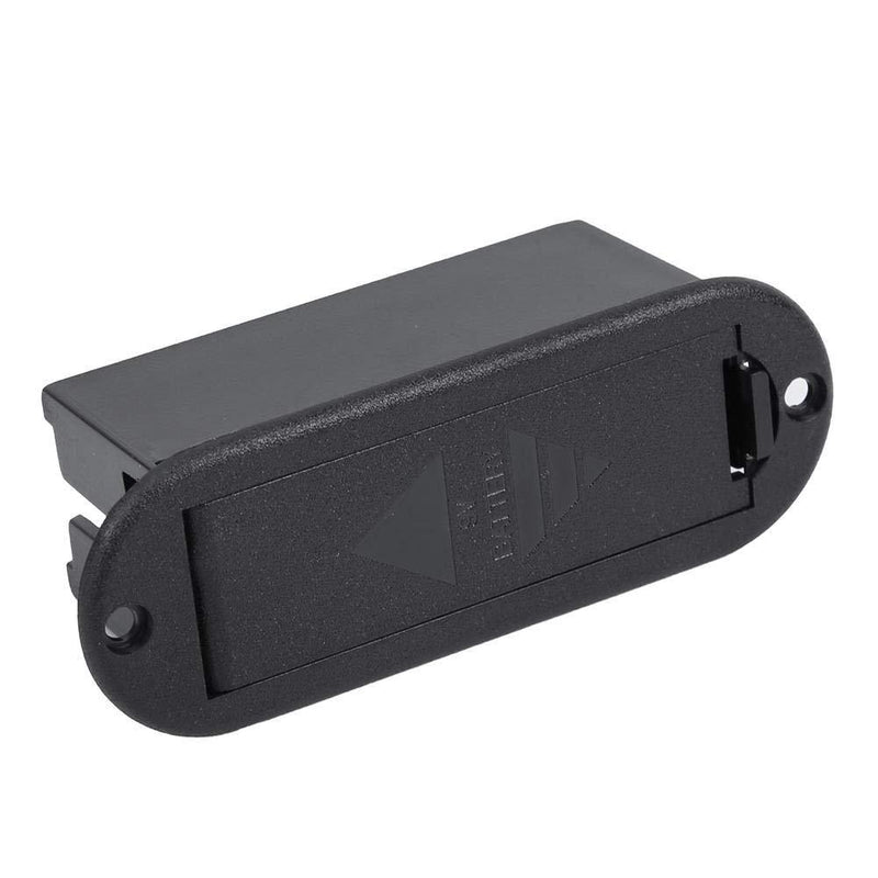 Guitar Pickup Battery Box 9V Battery Cover Holder Case for Guitar&Bass Pickup Guitar Battery Compartment Box(Oval snap button) Oval snap button