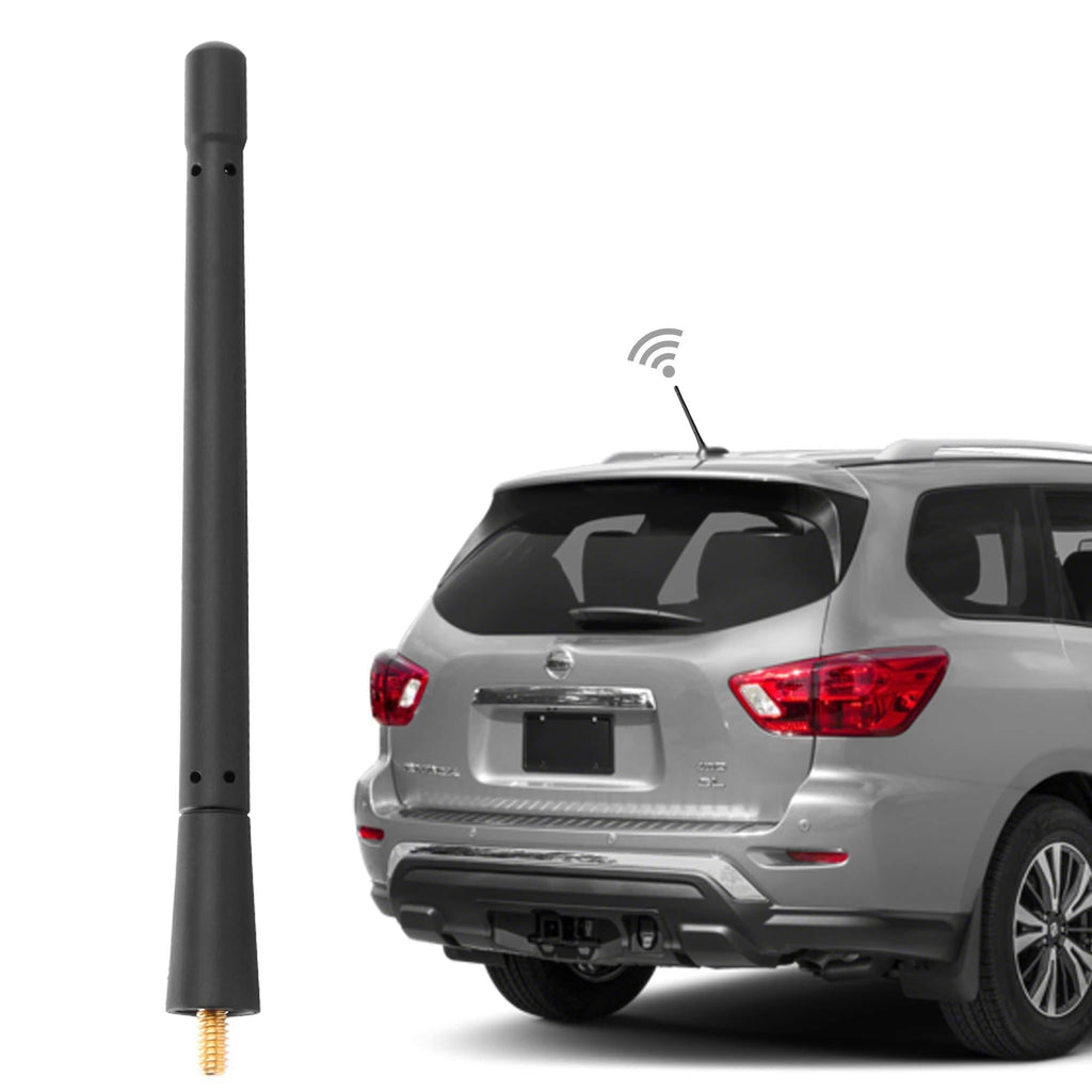 7 Inch Flexible Rubber Antenna Fits for Nissan 350z Rogue Pathfinder Versa Note Versa Sedan Cube Leaf Navara NP300 OEM: 28215-8H700/28215JG40B/282151FC0A/282158H700/CRCH-0035-TI.