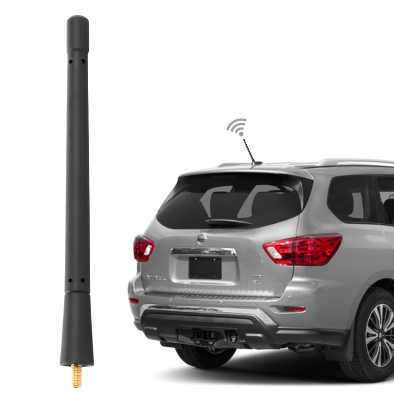 7 Inch Flexible Rubber Antenna Fits for Nissan 350z Rogue Pathfinder Versa Note Versa Sedan Cube Leaf Navara NP300 OEM: 28215-8H700/28215JG40B/282151FC0A/282158H700/CRCH-0035-TI.