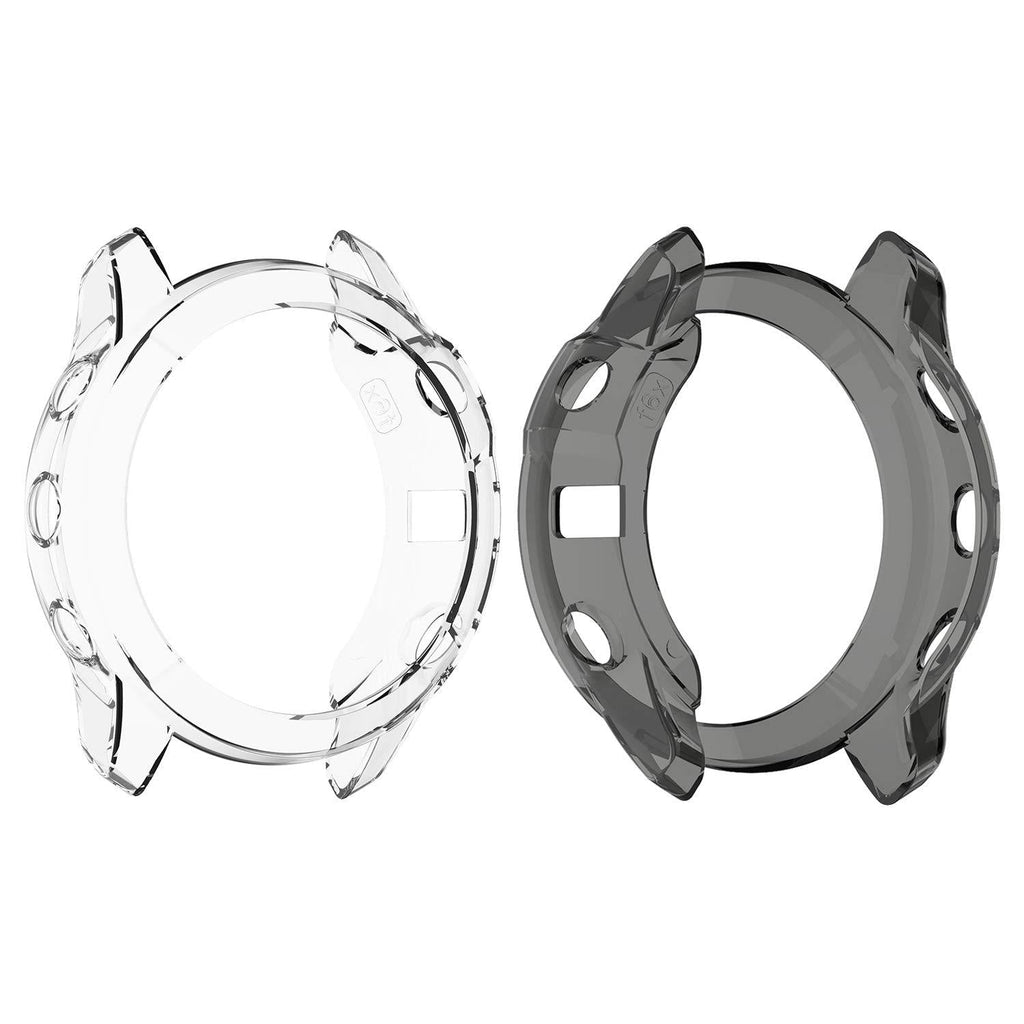 RuenTech Case Cover Compatible with Garmin Fenix 6X/6X Pro/Fenix 6X Sapphire Case Protector TPU Protective Case Frame for Fenix 6X GPS Watch (Black&Transparent) Black&Transparent