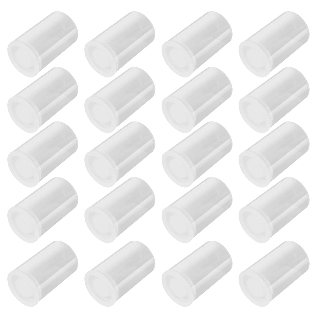 35mm Caliber Plastic Film Canisters-20pc (Clear) Clear