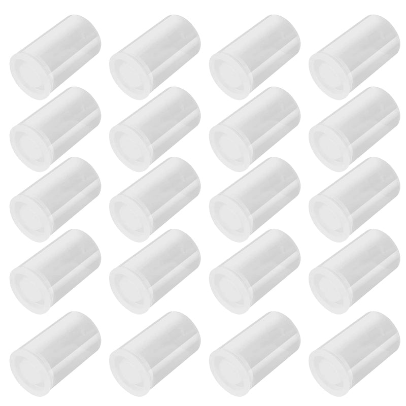 35mm Caliber Plastic Film Canisters-20pc (Clear) Clear