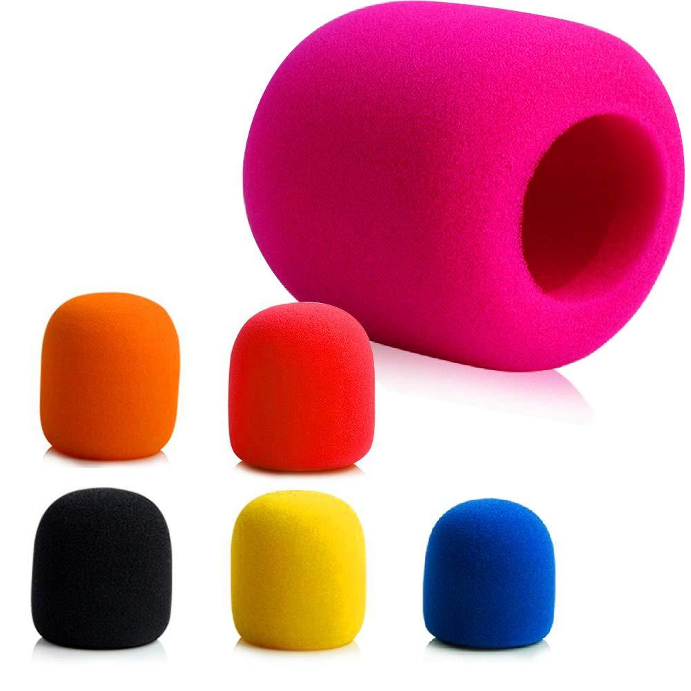 [AUSTRALIA] - 6 Pack Microphone Covers Foam,CoWalkers Thick Handheld Stage Microphone Windscreen,For most Microphone(6 Color) 