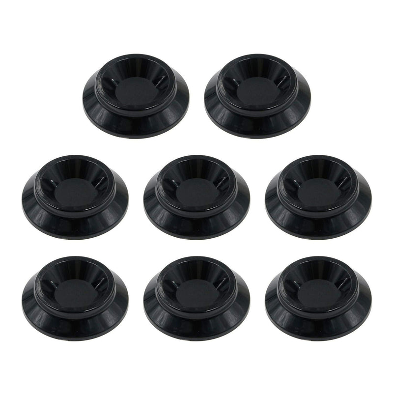 Tulead ABS Piano Caster Cups 3.42" Diameter Black Piano Leg Pads Floor Protectors Shockproof Leg Casters Pack of 8