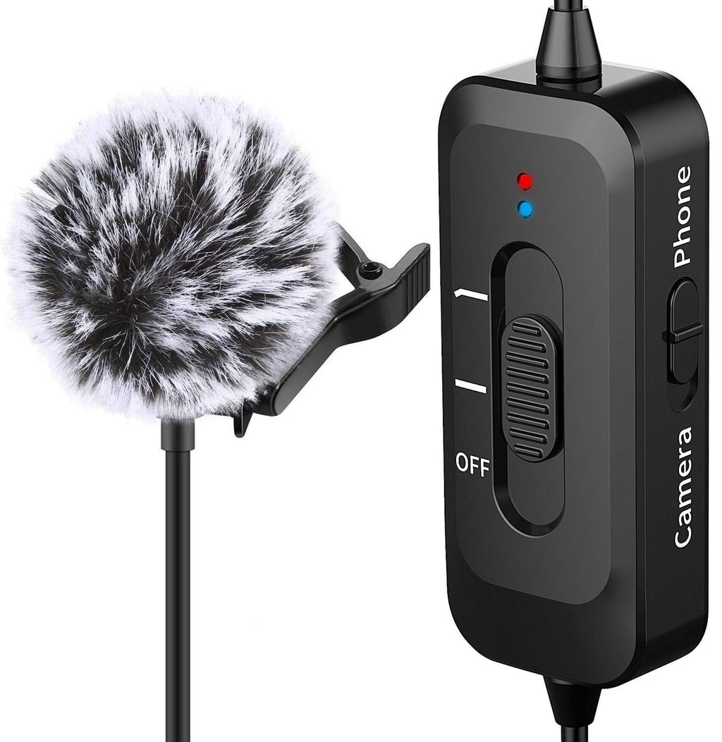 [AUSTRALIA] - Lavalier Lapel Microphone for iPhone, Camera, PC, Android, with Noise Reduction, USB Charging, Omnidirectional Lapel Microphone for Video Recording, Interview, YouTube, Vlogging 