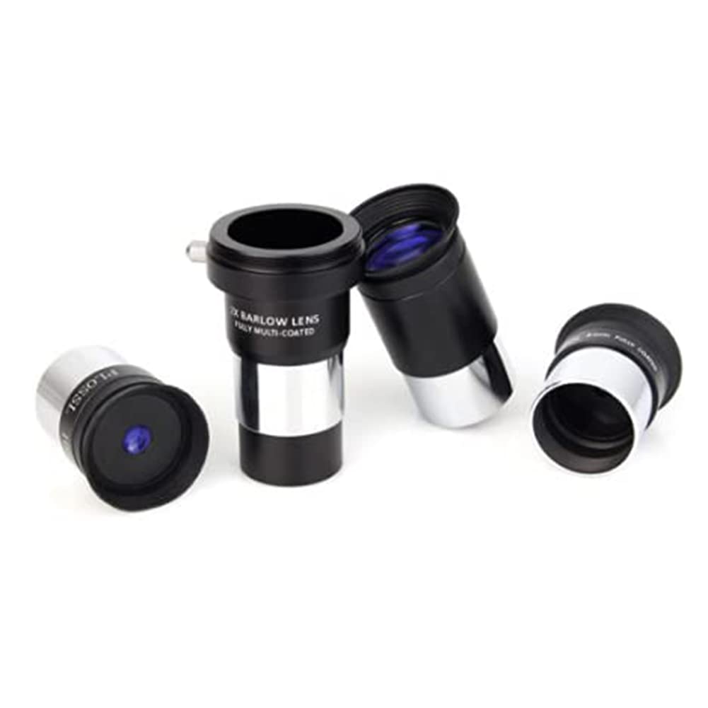 Diyeeni 1.25 Lenses for Telescope, Multi Coated Telescope Eyepiece Set, with 4mm/10mm/ 25mm Plossl Eyepiece, M28.5 * 0.6 Telescope Lenses, Astronomy Accessory Kit