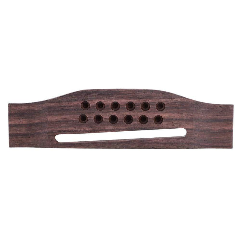 Vbestlife Wood Guitar Bridge, 12-String Rosewood Acoustic Guitar Bridge Saddle