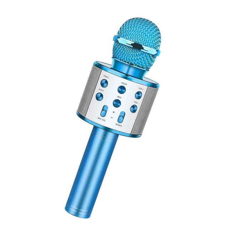 [AUSTRALIA] - Wireless Bluetooth Karaoke Microphone,3 in 1 Portable Handheld Karaoke Mic Speaker Machine,Karaoke Machine for Kids,Home Party Singing Machine Microphone,Birthday Party,Best Gifts for Kids(Blue) 