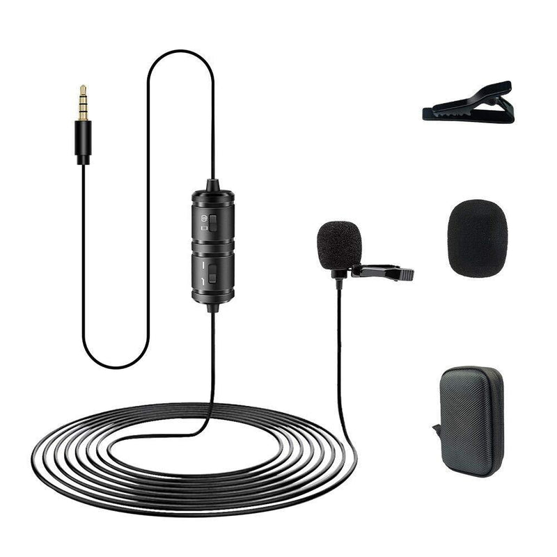 [AUSTRALIA] - Professional Lavalier Microphone Set for Android,Camera,PC,iPhone,3.5mm Omnidirectional Lapel Mic with Noise Reduction for Video,YouTube,Interview,Vlogging(Android 6M) 
