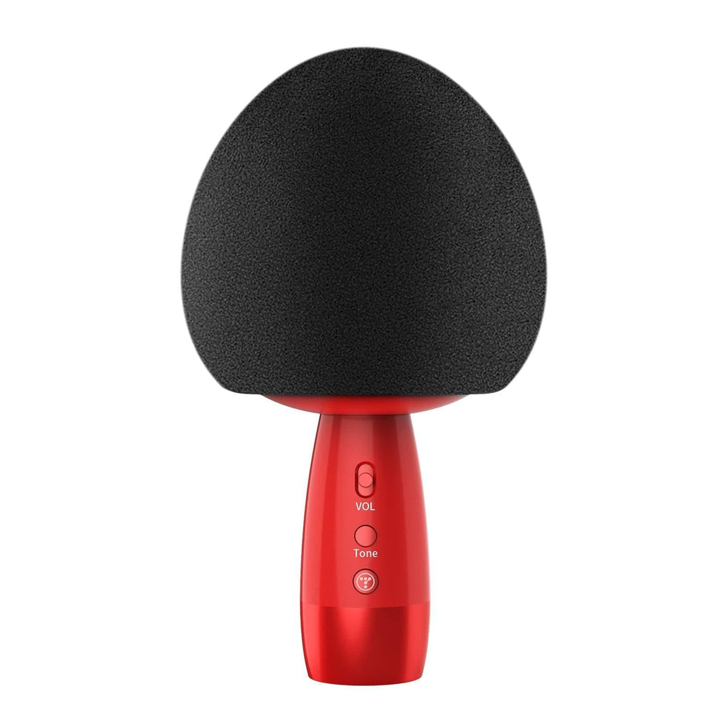 [AUSTRALIA] - TOSING V3 Wireless Bluetooth Karaoke Microphone Portable Handheld ， Duet， Chorus ，Voice Changer, for a Variety of Smartphones, Tablets, Computers, Smart TVs (Red) Red 