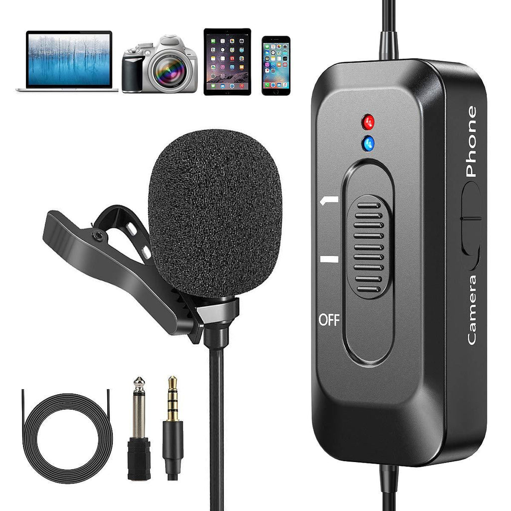 [AUSTRALIA] - Lavalier Microphone, MAYOGA Lapel Microphone for Phone/Camera/PC/Android, Omnidirectional Lapel Mic with Noise Reduction, Camera Microphone with for Video Recording, YouTube, Podcast, Interview 
