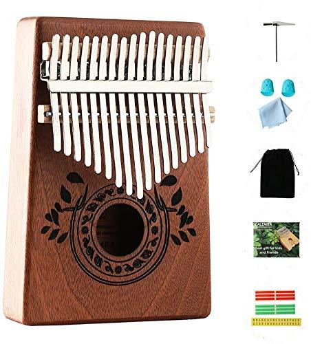 Kalimba Thumb Piano 17 Keys with Study Instruction and Tune Hammer,Portable Mbira Sanza Finger Piano, Gift for Kids Adult Beginners Music instrument lover. (High End 17 Key) High End 17 Key