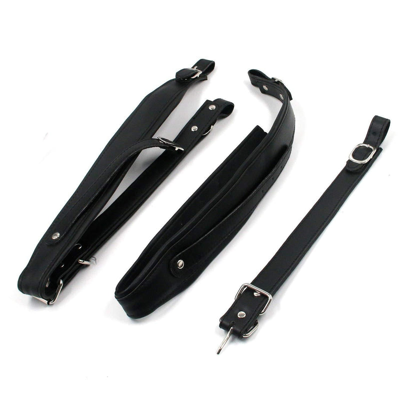Geesatis 1 Pair Accordion Shoulder Straps Adjustable Shoulder Belts Straps for 16-120 Bass Accordions, PU Leather, Soft Accordion Straps
