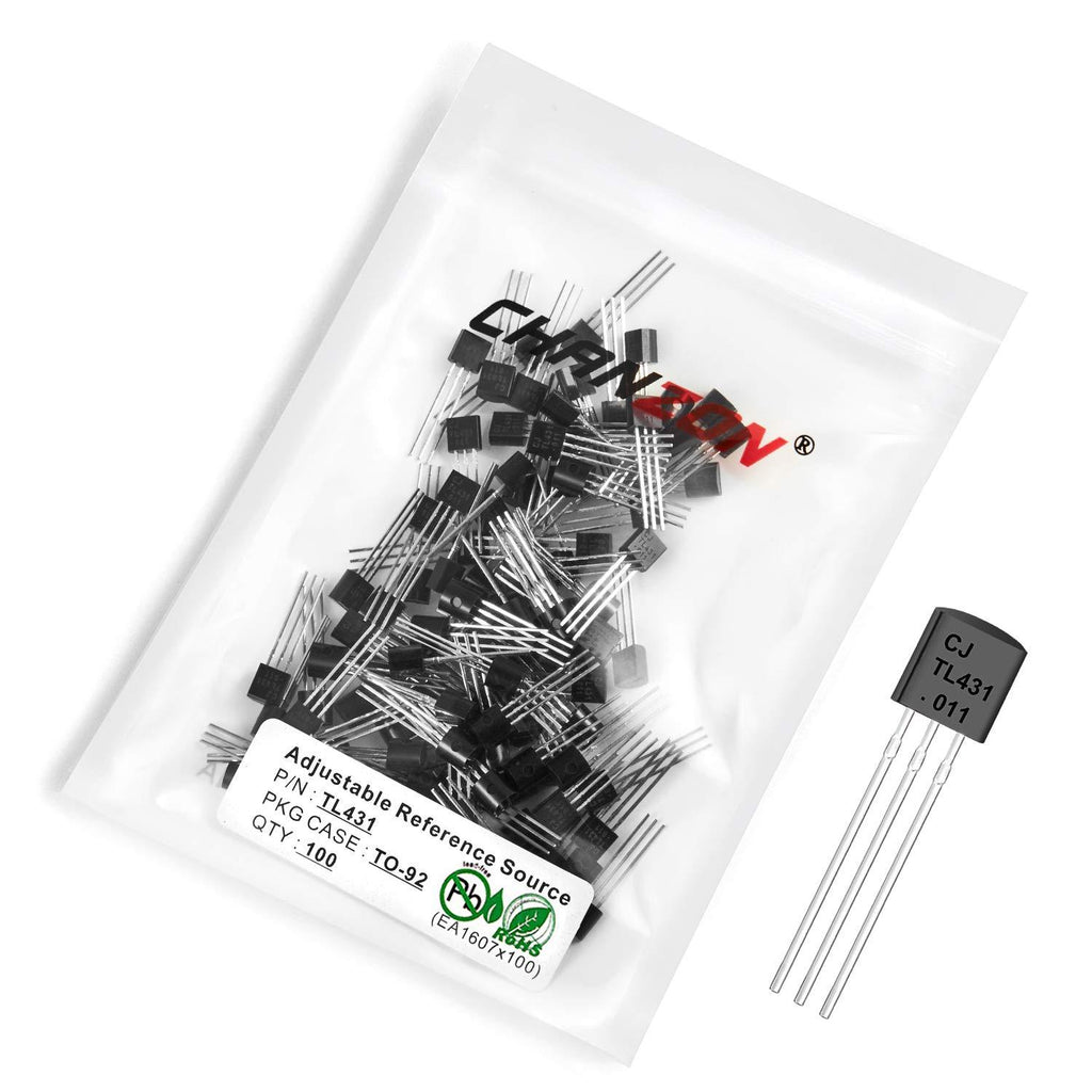 Chanzon 100pcs TL431 TO-92 Voltage Regulator 1-100mA Shunt Regulator Transistor