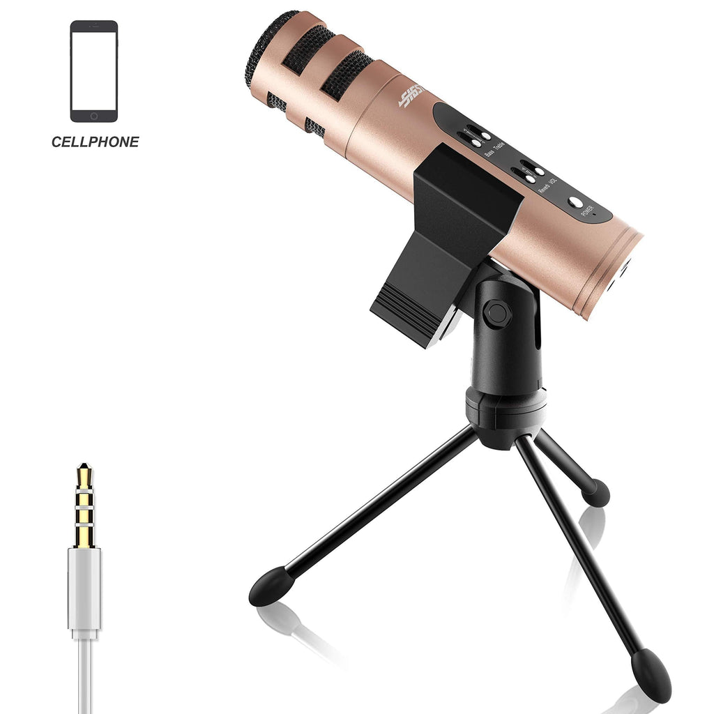 [AUSTRALIA] - SIGSIT Music Recording Microphone with Desktop Tripod,Condenser Microphone Integrated Reverb Sound Effects for Phone Recording,Gaming,Podcasting and Karaoke Singing 