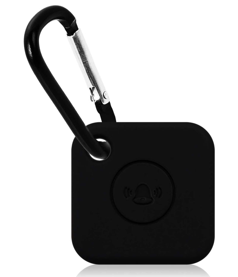 Aotao Silicone Case for Tile Mate (2020) & Tile Mate (2018), Soft and Flexible, Scratch/Shock Resistant Cover with Carabiner for Tile Mate Tracker (Black, L) Black