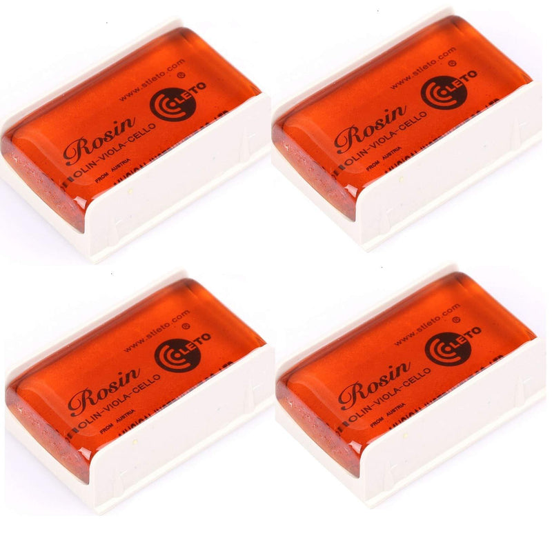 Chienti - 4PCs - High-Class Transparent Yellow Natural Rosin Resin Colophony Cuboid Low Dust Handmade for Violin Viola Cello