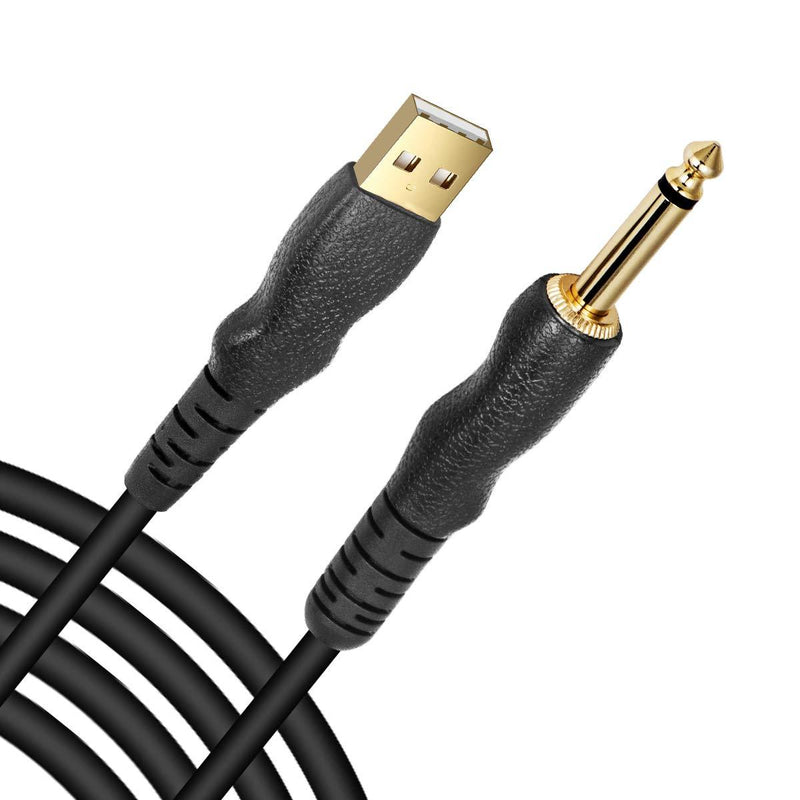 [AUSTRALIA] - EBXYA Guitar to USB PC Cable 10 Feet - 1/4" TS to Computer Cable for Music Editing or Recording 