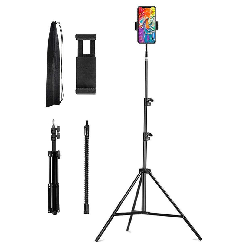 Phone Tripod, 22.8" to 66.9" Portable and Extendable Cell Phone Tripod Stand for Video Recording, Vlogging, Photography