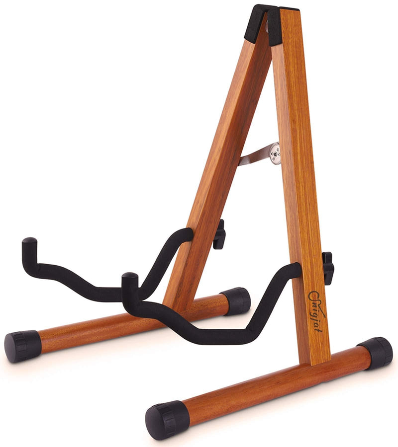 Guitar Stand Rosewood, Sturdy Acoustic Guitar Stand, Adjustable Electric Guitar Stand, Guitar Display Stand Guitar Floor Stand with Foam Padded, Folding Guitar Stand for Bass Cello Ukulele