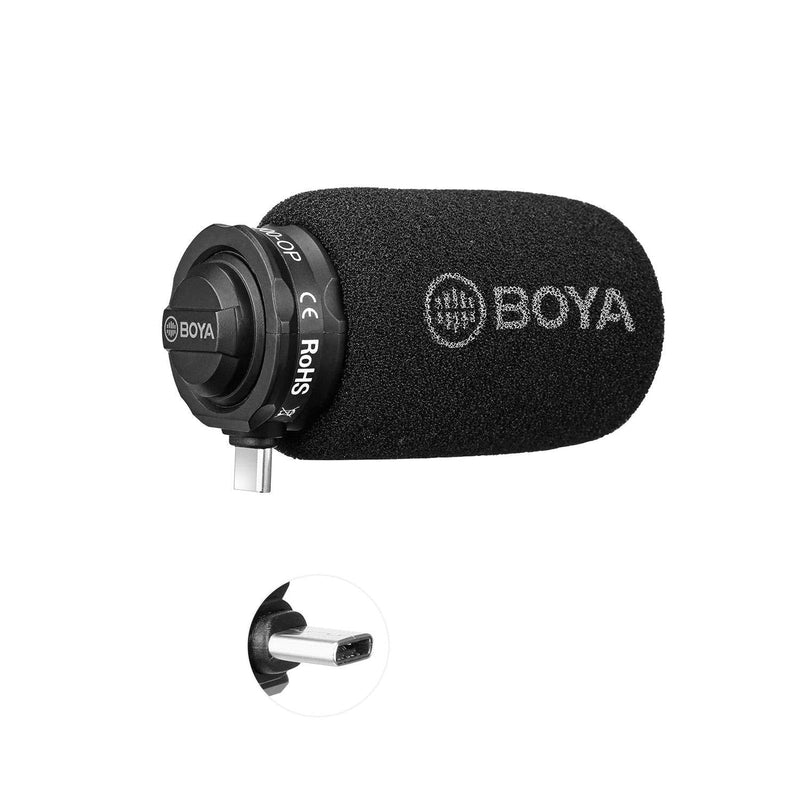 BOYA BY-DM100-OP Digital Plug&Play Condenser Microphone USB Type-C Plug Compatible with DJI OSMO Pocket Camera for Vlog Film Video Recording