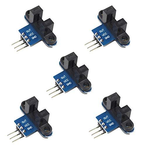 Teyleten Robot Speed Measuring Sensor IR Infrared Slotted Optical Optocoupler Module Photo Interrupter Sensor for Motor Speed Detection or Arduino(5pcs)