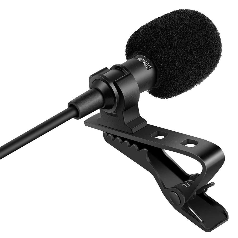 [AUSTRALIA] - FAPO Mini Clip-on Lapel Lavalier Condenser Microphone with 3.5mm Headphone Output Jack, Omnidirectional Condenser Mic Compatible with iPhone and Android Smartphones 