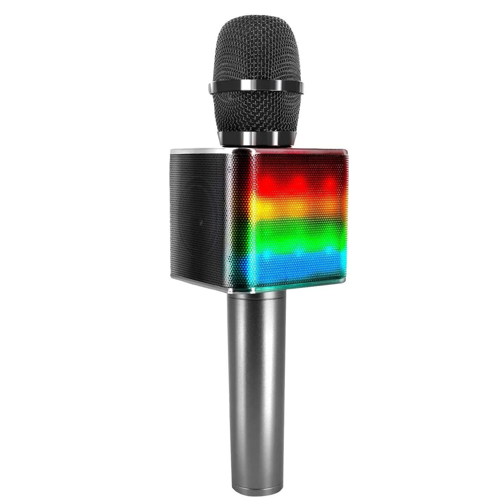 [AUSTRALIA] - TOSING Q9 Wireless Bluetooth Karaoke Microphone,Dancing LED Lights,Portable Karaoke Machine Speaker Microphone,Birthday Gifts, Party Travel Toys Compatible with Android/iPhone/iPad/Sony/PC (Black) Black 