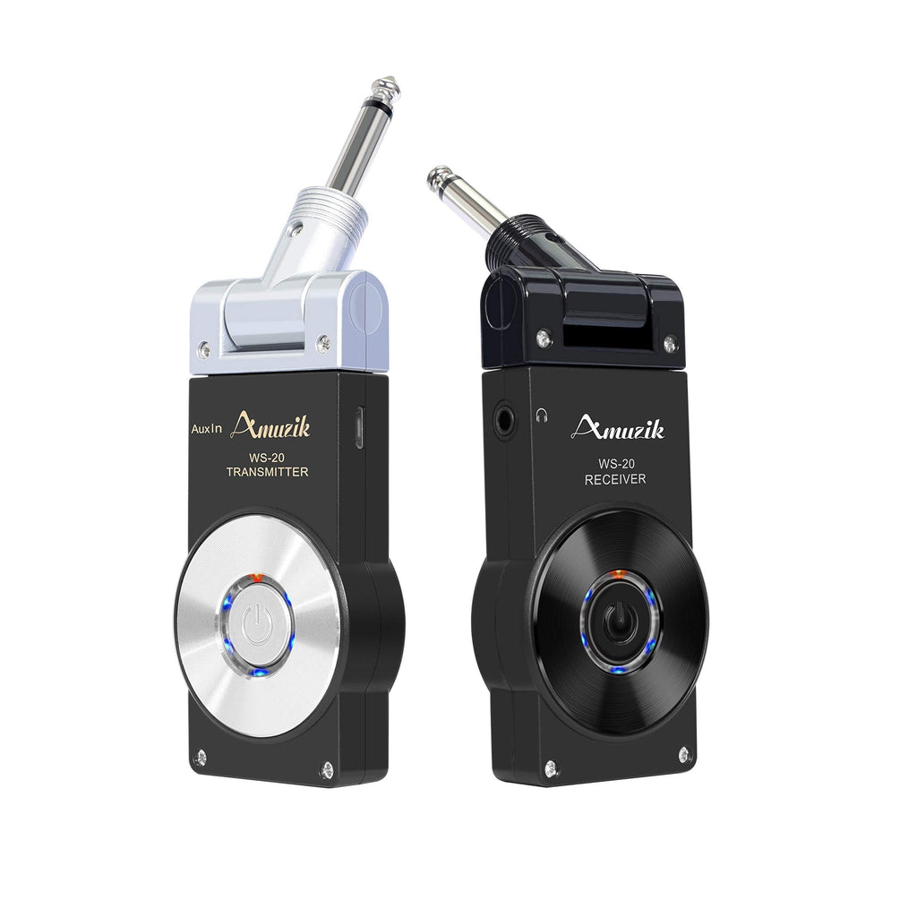 [AUSTRALIA] - Amuzik 2.4G Rechargeable Guitar Wireless Transmitter Receiver Wireless Guitar System with 8 Hours Working Time WS-20 