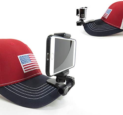 Octo Mounts – Sports Mount. Baseball Hat and Backpack Strap Smartphone or Camera Holder. Compatible with Smartphones and GoPro Style Cameras.