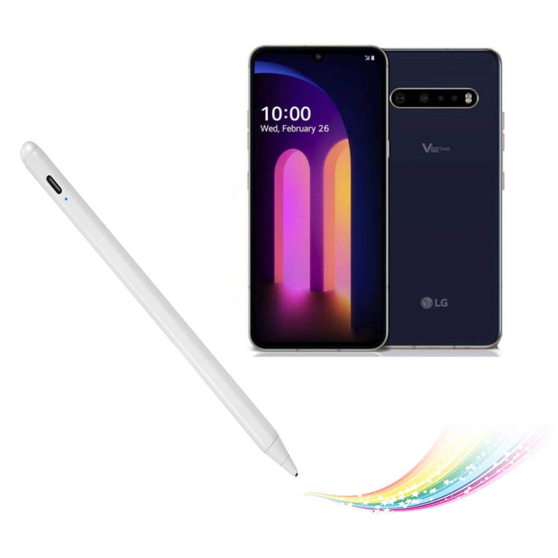 Bbata fro LG V60 ThinQ Stylus Pen, Active Stylus Electronic Pen Compatible with LG V60 ThinQ,Digital Pencil Sketching and Note-Taking Pens, White
