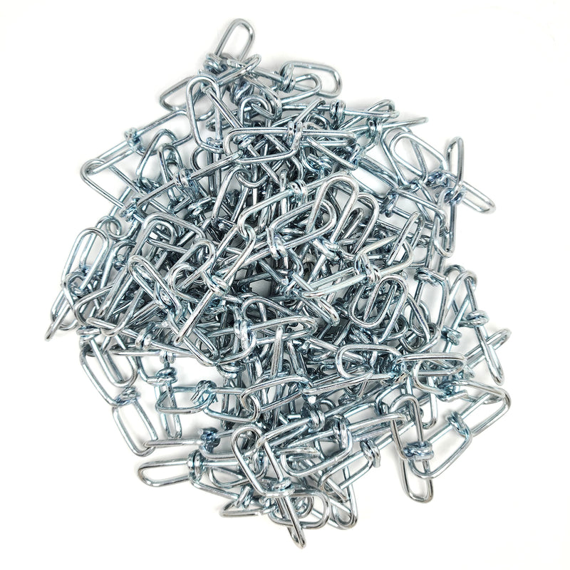 #3 x15ft Zinc-Plated Double Loop Chain, Weldless Link Chain for Hanging Ceiling Fan, Swing, Light, Pots, Utility Chain, Indoor and Outdoor Home Improvement Use. Steel Chain with 90lbs Capacity