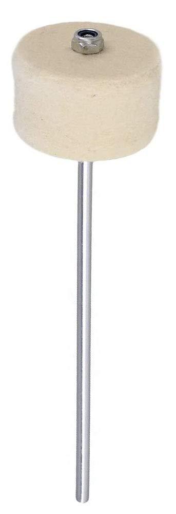 Jiayouy White Felt Bass Drum Beater Kick Drum Foot Pedal Beater Percussion Instrument Accessory Part Stainless Steel Shaft