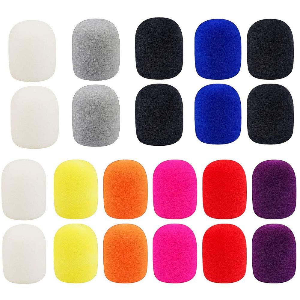 [AUSTRALIA] - Upriver 22 PCS (11 Pack) Colorful Microphone Cover Microphone Windscreen Foam Cover Suitable for Most Standard Hand held Microphone 2 