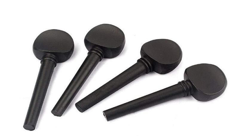 Jiayouy 4pcs 4/4 Size Cello Tuning Peg Set Replacement for Cello String Instrument Accessories No Hole Solid Wood