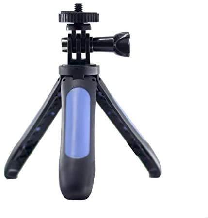 Mojosktch Mini Tripod 3 in 1 Extension Pole Mini 360 Rotation Desktop Tabletop Stand and Selfie Stick Compatible with All GoPro Models, Insta360 ONE X, DJI and Other Action Cameras（Blue）