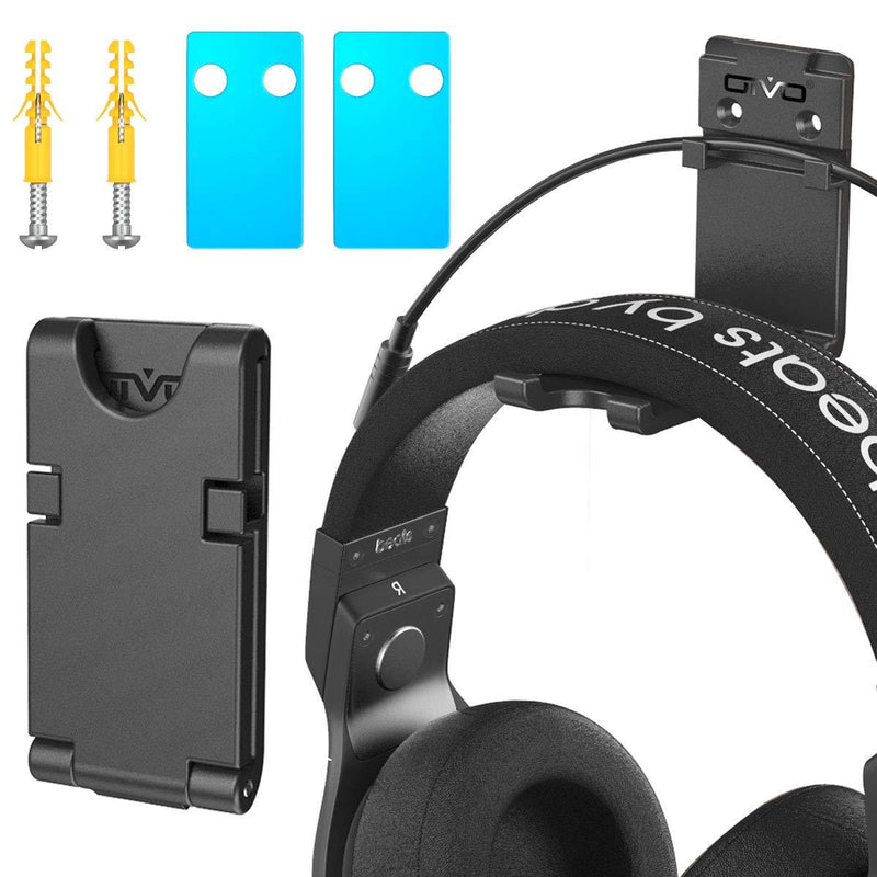 Headphones Universal Wall Mount, Hanger Holder, OIVO Upgraded with Cable Slot & Rotable Design- 1 Pack