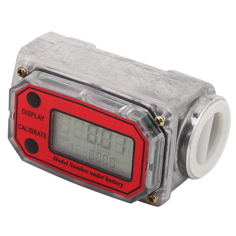 Digital Fuel Meter Turbine Flowmeter Flowmeter for Measure Kerosene Measure Urea(Red LLW-25)